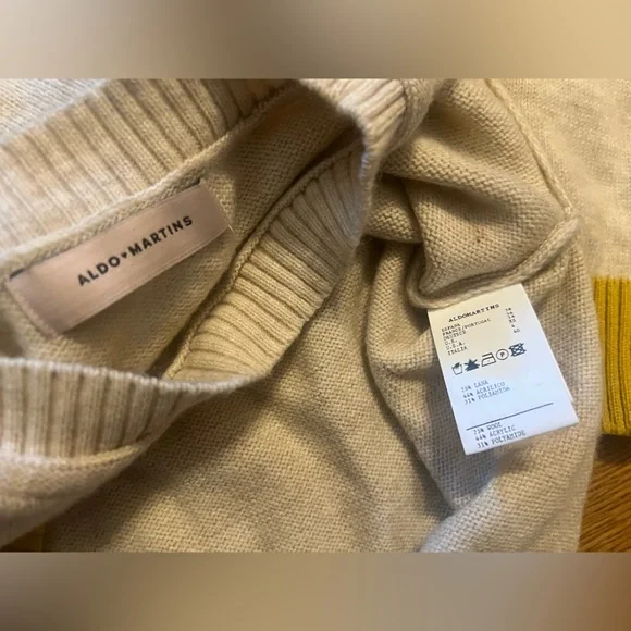 Aldo Martins sweater colorblock Anthropologie revolve ssense co cos sz 4 boho co - Picture 5 of 9